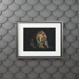 Ammolite Being -  Fine Art Print and Passepartout Paper Frame