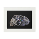 Rainbow Quarts Skull -  Fine Art Print and Passepartout Paper Frame