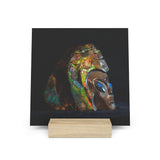 Ammonite Being - Print with Wooden Stand