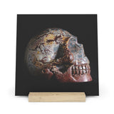 Dendritic Skull - Print with Wooden Stand