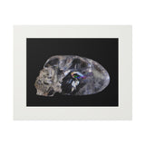 Rainbow Quarts Skull -  Fine Art Print and Passepartout Paper Frame
