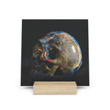 Pietersite Skull - Print with Wooden Stand