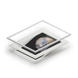 Dendritic Mirror Skull  -  Fine Art Print and Passepartout Paper Frame