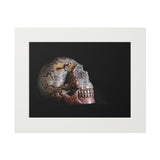 Dendritic Skull  -  Fine Art Print and Passepartout Paper Frame
