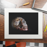Dendritic Skull  -  Fine Art Print and Passepartout Paper Frame