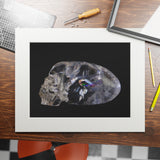Rainbow Quarts Skull -  Fine Art Print and Passepartout Paper Frame
