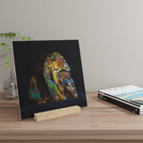 Ammonite Being - Print with Wooden Stand
