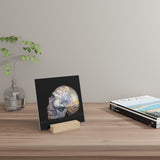 Dendritic Mirror - Print with Wooden Stand