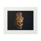 Mookaite Skull  -  Fine Art Print and Passepartout Paper Frame