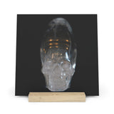 Elongated Skull - Print with Wooden Stand