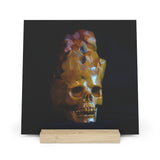 Mookaite Skull - Print with Wooden Stand