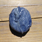 Blue Aventurine Dragon Palmstone