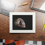 Dendritic Skull  -  Fine Art Print and Passepartout Paper Frame