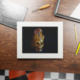 Mookaite Skull  -  Fine Art Print and Passepartout Paper Frame