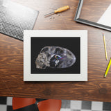 Rainbow Quarts Skull -  Fine Art Print and Passepartout Paper Frame