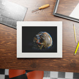 Pietersite Skull - Fine Art Print and Passepartout Paper Frame