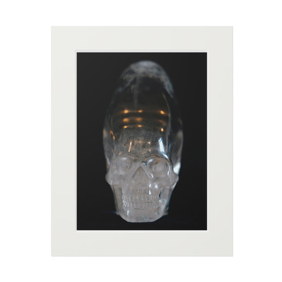 Elongated  Skull   -  Fine Art Print and Passepartout Paper Frame