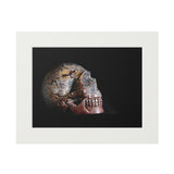 Dendritic Skull  -  Fine Art Print and Passepartout Paper Frame