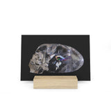 Rainbow Quartz Skull - Print with Wooden Stand