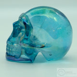 light aqua aura skull left facing