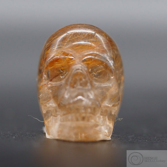 Angel Hair Quartz Human Skull