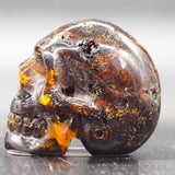 Blue Amber Human Skull (BAm03)