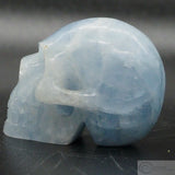 Blue Calcite Human Skull