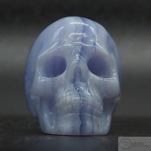 Blue Lace Agate Human Skull