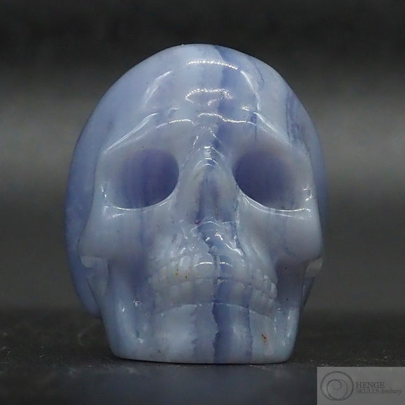 Blue Lace Agate Human Skull