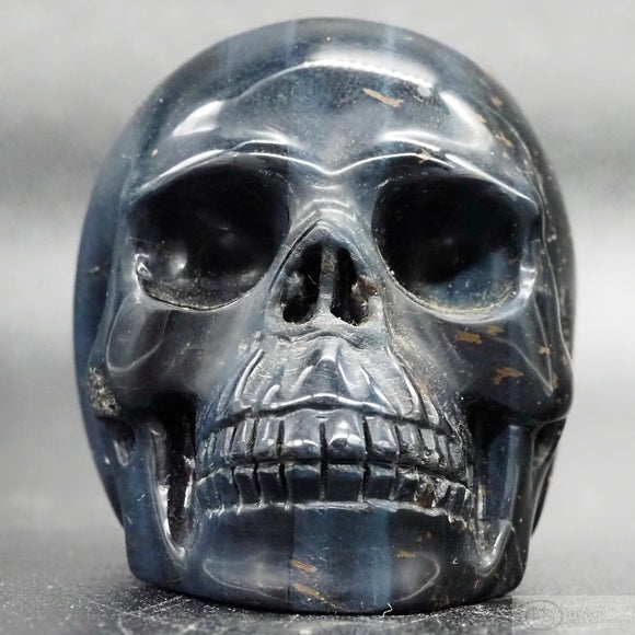 Blue Tiger Eye Human Skull (BTE11)