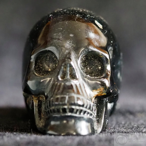 Blue Tiger Eye Human Skull (BTE07)