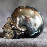 Blue Tiger Eye Human Skull (BTE07)