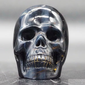Blue Tiger Eye Human Skull (BTE16)