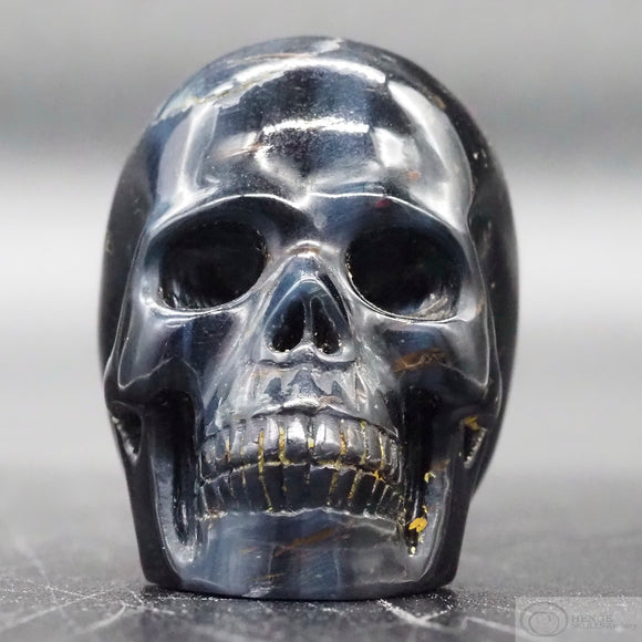 Blue Tiger Eye Human Skull (BTE16)
