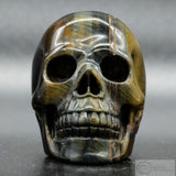 Blue and Gold Tigers Eye Skull
