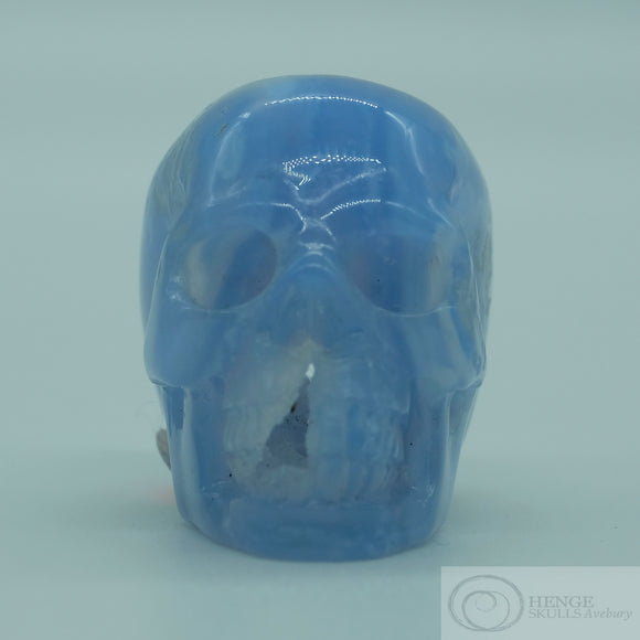 Blue Lace Agate Human Skull (BLA02)