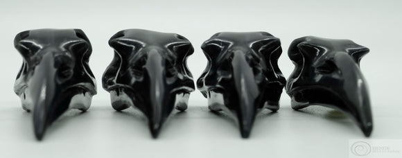 Blue Tigers Eye Raven Skulls