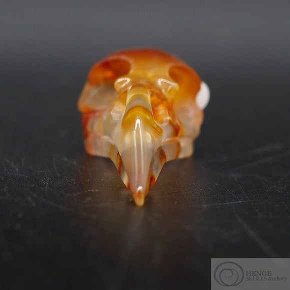 Carnelian Raven Skull