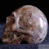 Chevron Amethyst Human Skull