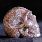 Chevron Amethyst Human Skull