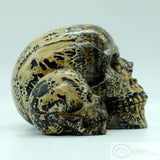 Chinese Paint Stone Human Skull