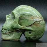 Chrome Chalcedony Human Skull