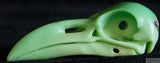 Chrysoprase Raven Skull