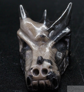 Frosterly Marble Dragon Skull