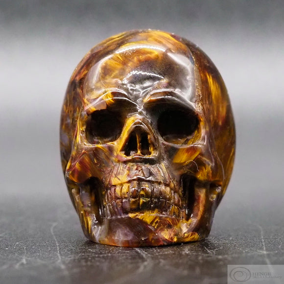 Golden Pietersite Human Skull (Pie38)