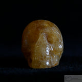 Golden Calcite Human Skull