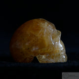 Golden Calcite Human Skull