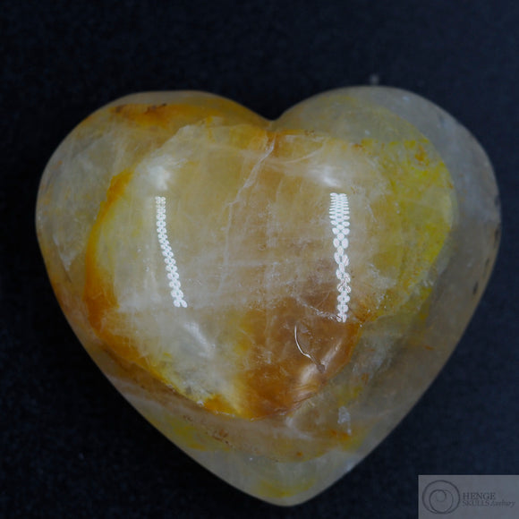 Golden Quartz Heart