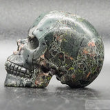 Green Jasper Human Skull (GJ04)