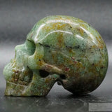 Green Jasper Human Skull (GJ05)